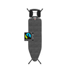 Brabantia Comfort Ironing Board with Solid Steam Iron Rest | Medium (Size B) | Fairtrade Denim Black Cover | Adjustable Height (27-38"), Easy Fold, Anti-Collapse Lock, Non-Slip Feet
