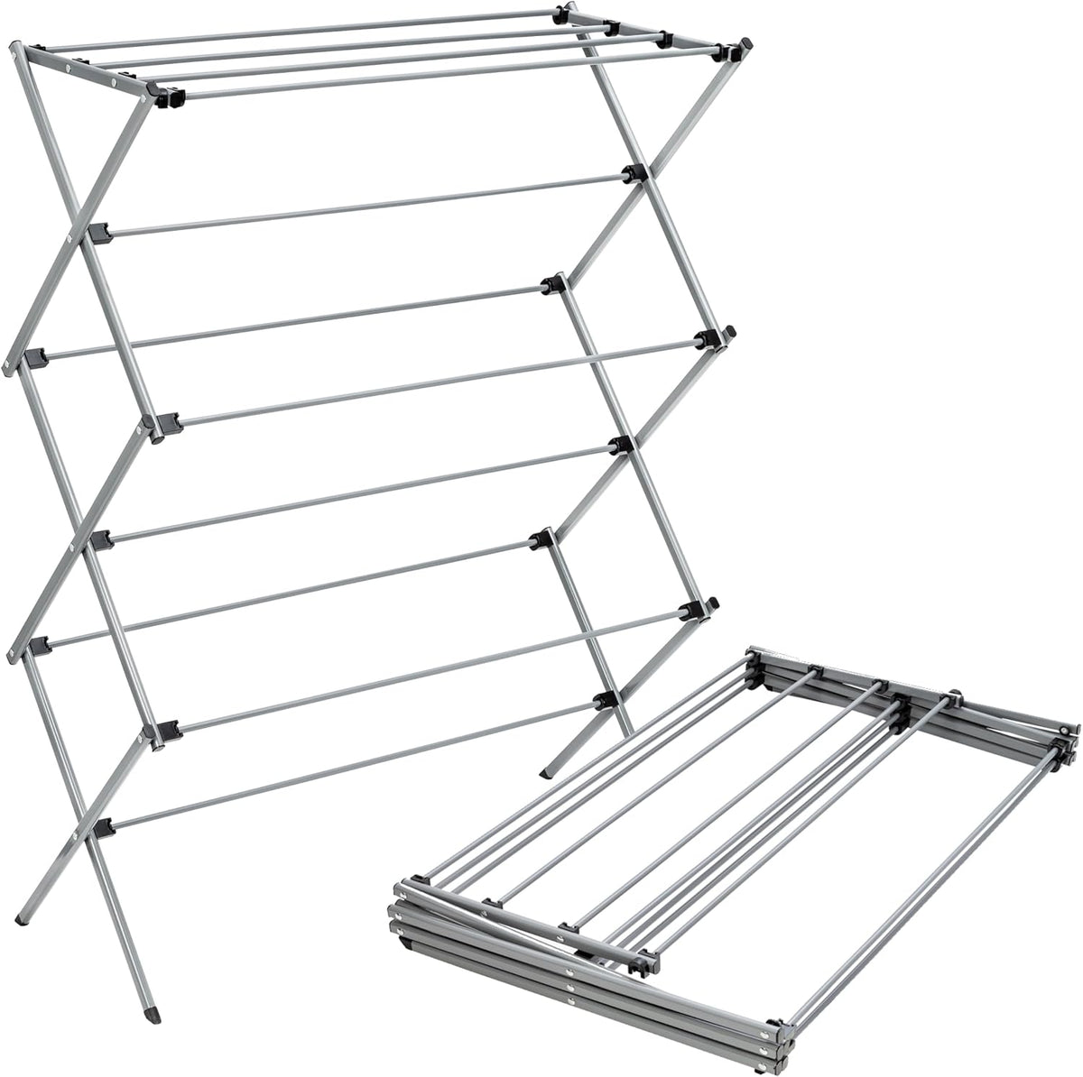 Honey-Can-Do Oversized Collapsible Clothes Drying Rack, 35", 50 lb, Grey