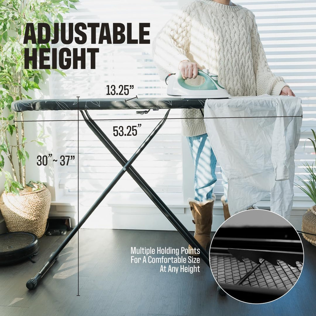Iron Board - Standard Ironing Board - Full Size Ironing Board - Home Essentials - Sturdy Iron Table - Ironing Board by Brelle