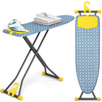 KINGBOARD Ironing Board with Silicon Iron Mat, Heavy Duty Leg 13x43 Blue