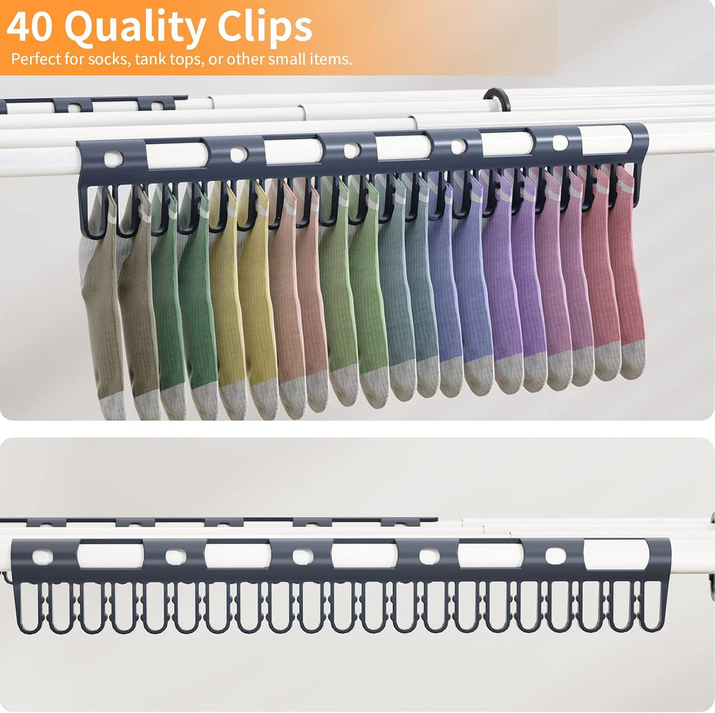 Foldable Drying Rack Clothing Clothes Drying Rack White-1pack