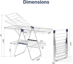 Stainless Steel 2-Tier Foldable Clothes Drying Rack, 57 Inches Max Height