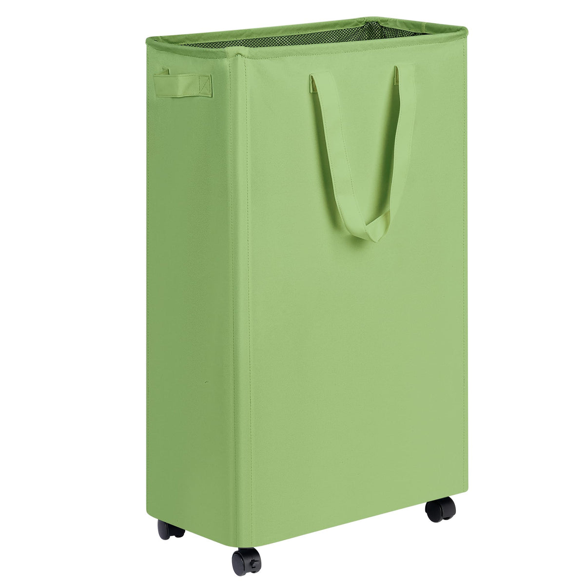 efluky Slim Laundry Hamper with Wheels, Rolling Laundry Basket for Clothes, Small Laundry Basket for Bedroom, Dorm and Laundry Room, 60L (12.7 Gallons) Beige