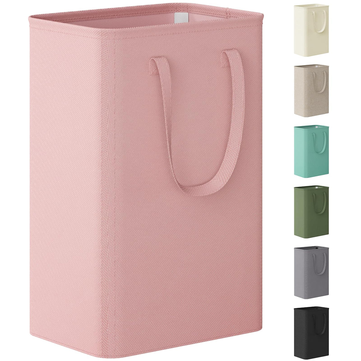 Lifewit Slim Collapsible Laundry Basket with Handles, 50L, Beige