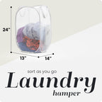 Handy Laundry Mesh Pop Up Laundry Hamper Foldable Basket 2-Pack