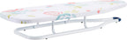 Amazon Basics Foldable Space Saving Ironing Board Tabletop with Non-Slip Feet, 77x29 cm, White, Floral