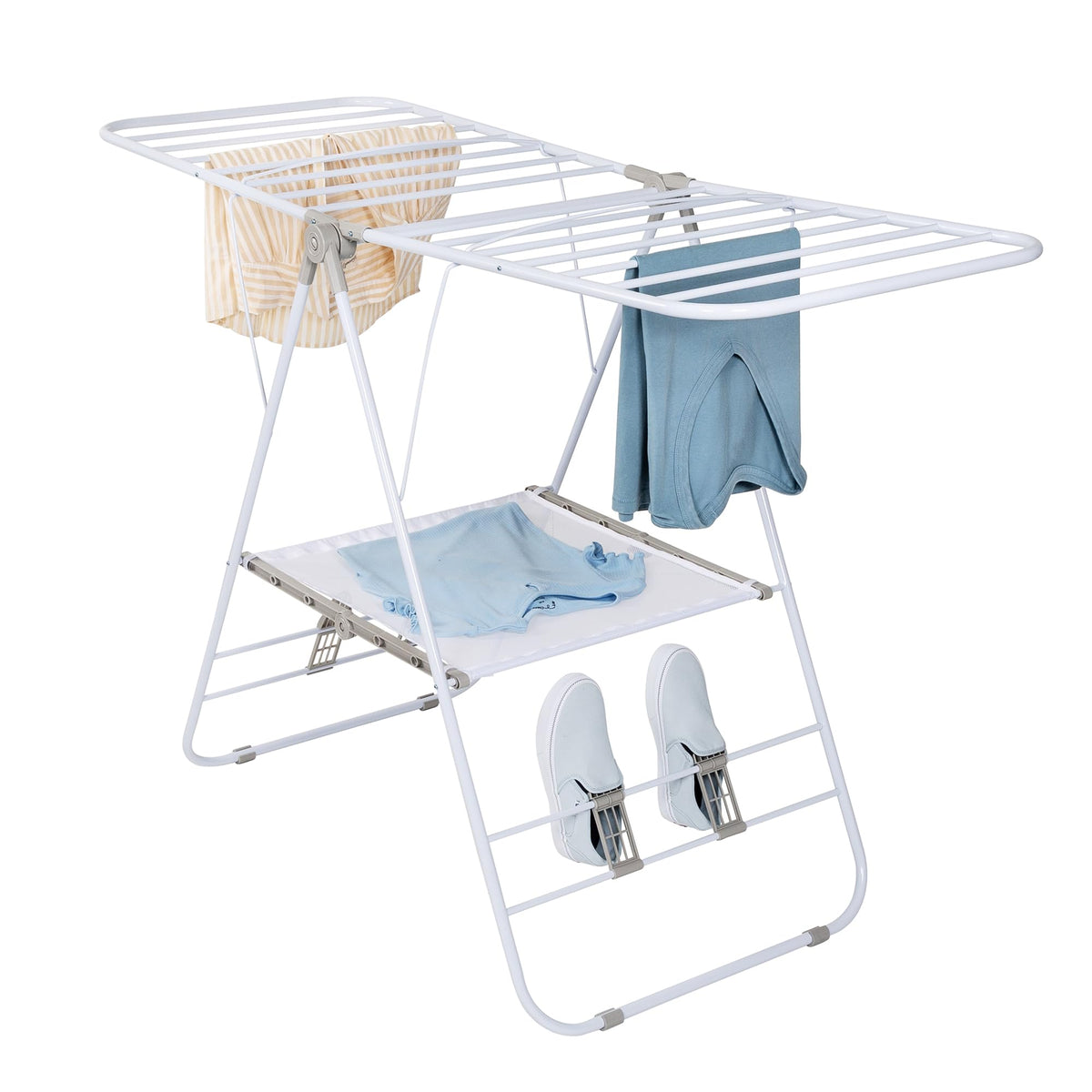 Honey-Can-Do Heavy-Duty Gullwing Clothes Drying Rack, 50 lb, White