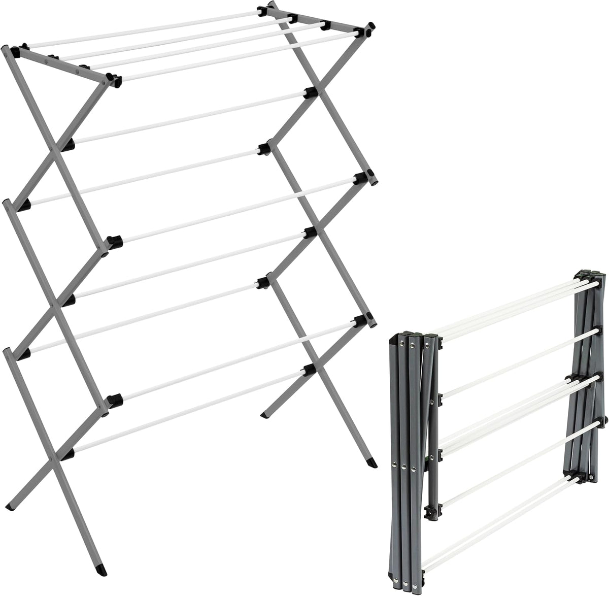 Honey-Can-Do 6-Tier Collapsible Clothes Drying Rack, 30", White