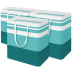 BlissTotes 3-Pack Laundry Basket, Collapsible Laundry Hamper, Grey, 75L