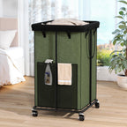 Laundry Hamper with Wheels, 150L Rolling Laundry Basket with Bag & Handles