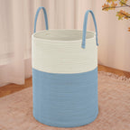 JMvicyroam 60L Cotton Rope Laundry Basket Hamper, Brown