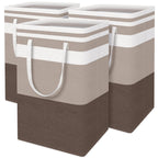 BlissTotes 3-Pack Laundry Basket, Collapsible Laundry Hamper, Grey, 75L