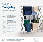 Honey-Can-Do 6-Tier Collapsible Clothes Drying Rack, 30", White