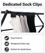 ZOES HOMEWARE 4-Tier Clothes Drying Rack, 4ft High Foldable Drying Rack Clothing for Indoor & Outdoor, Portable Collapsible Laundry Dryer for Laundry Room and Apartment, Black 29" L x 49" H x 11.5" W