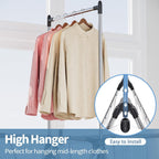 APEXCHASER Clothes Drying Rack with High Hanger, 3-Level Drying Racks