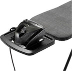 Brabantia Comfort Ironing Board with Solid Steam Iron Rest | Medium (Size B) | Fairtrade Denim Black Cover | Adjustable Height (27-38"), Easy Fold, Anti-Collapse Lock, Non-Slip Feet