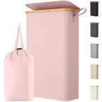 Lifewit 65L Slim Laundry Hamper with Lid and Removable Bag, Beige