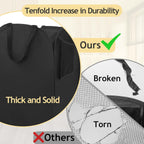Upgraded Polyester Pop-up Laundry Hamper 2 Pack, 70L(18.5 Gal) Laundry Basket with Durable Handles Solid Bottom High Carbon Steel Frame and Side Pocket, Easy to Open Fold Flat for Storage