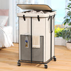 Laundry Hamper with Wheels, 150L Rolling Laundry Basket with Bag & Handles