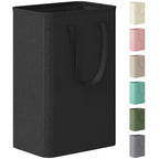 Lifewit Slim Collapsible Laundry Basket with Handles, 50L, Beige