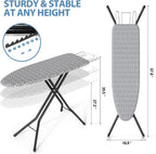 KINGBOARD Ironing Board Full Size, Iron Board and Ironing Board Set 43x13