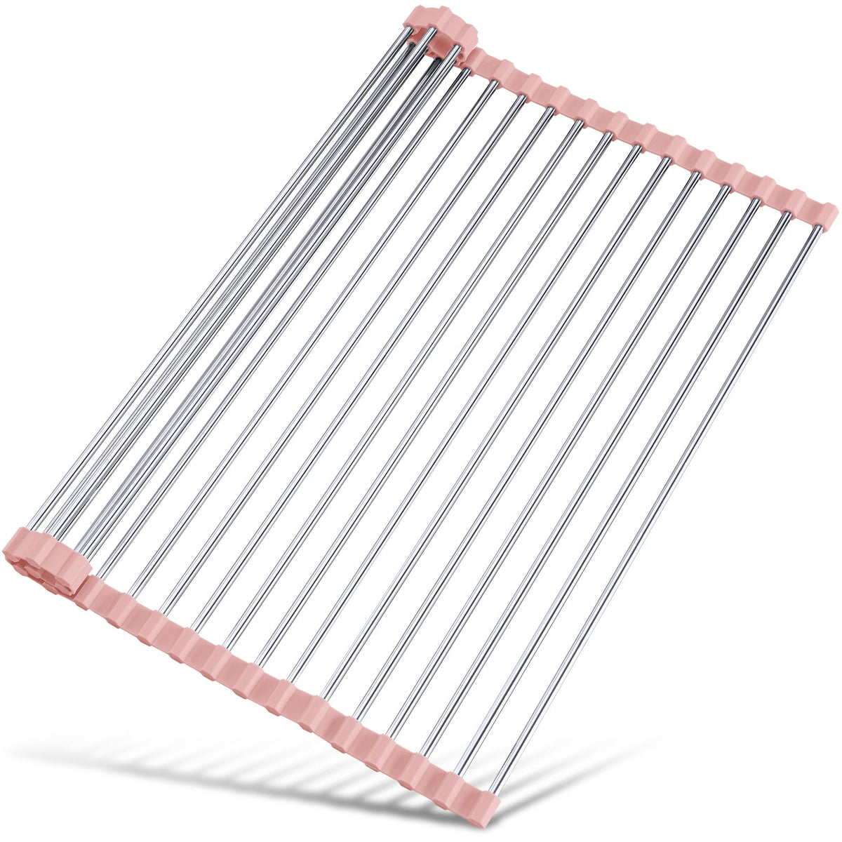 Tomorotec Roll Up Dish Drying Rack Over Sink, 304 Steel, 17.7x15.5, Grey