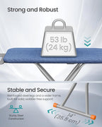 SONGMICS Ironing Board, Foldable, with Stable Iron Rest, 43 x 13 Inches
