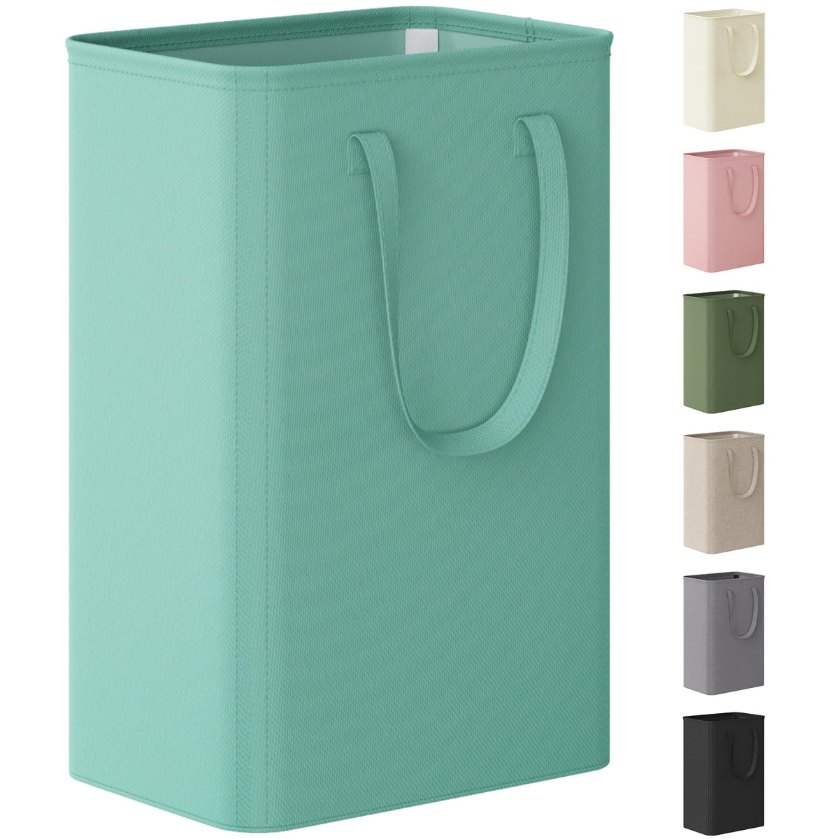Lifewit Slim Collapsible Laundry Basket with Handles, 50L, Beige
