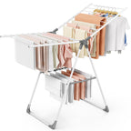 Sakugi Clothes Drying Rack, 55.5" Adjustable Wings, Foldable Design