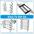 MOYEE 4-Tiers Drying Space, Foldable Clothes Drying Rack, Laundry Drying Rack, Clothes Airer, Steel Frame，Indoor Outdoor Use