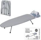 ZOES HOMEWARE Premium Metal Mesh Panel Tabletop Ironing Board Silver