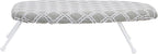 Amazon Basics Foldable Compact Tabletop Ironing Board with Folding Legs, Heat Resistant Portable, Lightweight, Non-Slip, Easy Storage, Trellis Removable Cover, 23.6"L x 7.1"W x 14.3"H, Chevron