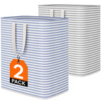 Lifewit 80L Large Laundry Baskets, Laundry Hampers Bags, 2 Pack, Beige
