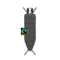Brabantia Comfort Ironing Board with Solid Steam Iron Rest | Medium (Size B) | Fairtrade Denim Black Cover | Adjustable Height (27-38"), Easy Fold, Anti-Collapse Lock, Non-Slip Feet
