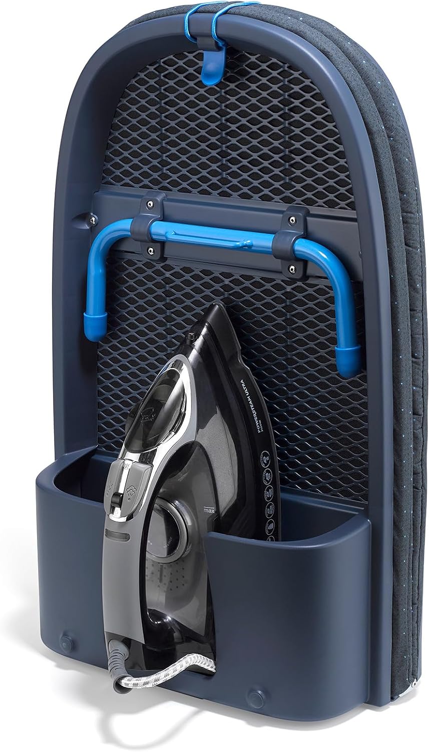 Joseph Joseph Pocket Max Plus Portable Folding Tabletop Ironing Board, 43" Surface, Integrated Iron Storage Hook