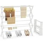 Foldable Clothes Drying Rack, Reinforced Joints, White