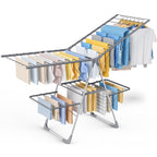 Sakugi Clothes Drying Rack, Foldable 2-Level with 55.5" Adjustable Wings