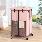 Laundry Hamper with Wheels, 150L Rolling Laundry Basket with Bag & Handles