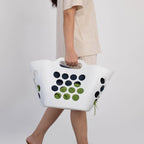 Flexible Plastic Laundry Basket - Square Storage Hamper with Side Handles for Easy Carrying - Versatile Organizer for Laundry, and Household Storage, 28 Litter White