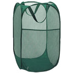 2 Packs Mesh Pop up Laundry Hamper (Black/Navy Blue) with Portable Durable Handles, Collapsible for Storage, Folding Pop-Up Clothes Hampers for Apartment, Home, College Dorm or Travel