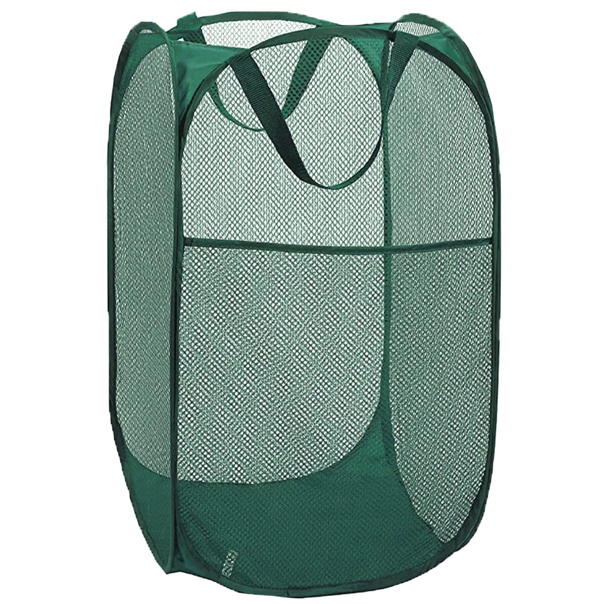 2 Packs Mesh Pop up Laundry Hamper (Black/Navy Blue) with Portable Durable Handles, Collapsible for Storage, Folding Pop-Up Clothes Hampers for Apartment, Home, College Dorm or Travel