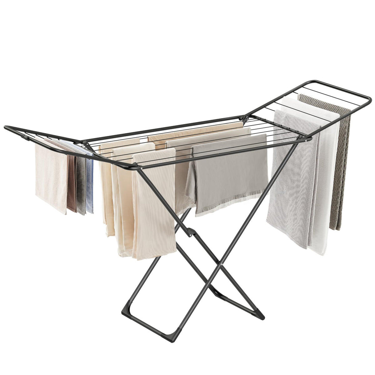 SONGMICS Clothes Drying Rack, Foldable, Heavy Duty, Space Saving