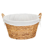 Household Essentials Wicker Laundry Basket with Handles, Handwoven Willow, and Removable Washable Liner, Natural