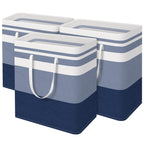BlissTotes 3-Pack Laundry Basket, Collapsible Laundry Hamper, Grey, 75L