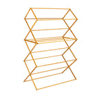 Household Essentials Bamboo Folding Clothes Drying Rack | Large Capacity, 14 Coated Metal Dowels, 28 Feet of Drying Space | Eco-Friendly, Collapsible Indoor Rack for Apartments, Homes & Dorms