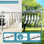 JAUREE 79" Clothes Drying Rack, Drying Rack Clothing Folding Indoor Outdoor
