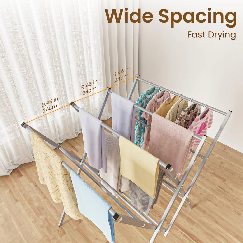 Whitmor Oversized Metal Drying Rack, Large Foldable Laundry Drying Rack
