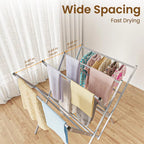 Whitmor Oversized Metal Drying Rack, Large Foldable Laundry Drying Rack
