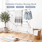 Foldable Clothes Drying Rack 41"x29"x14" - White