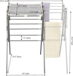 Household Essentials Clothes Drying Rack, Foldable, Expandable and Collapsible Laundry Drying Rack, Silver